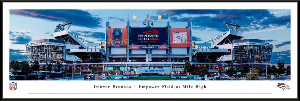 Denver Broncos NFL Fan Cave Decor - Empower Field at Mile High Stadium Panoramic Picture by Blakeway Panoramas