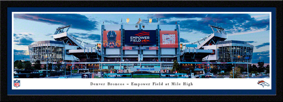 Denver Broncos NFL Fan Cave Decor - Empower Field at Mile High Stadium Panoramic Picture by Blakeway Panoramas