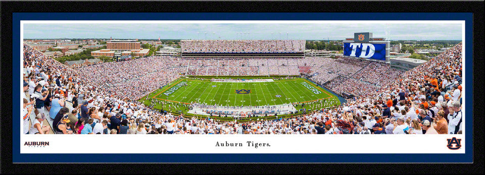 Auburn Tigers Football Panoramic Picture - Jordan-Hare Stadium Fan Cave Decor by Blakeway Panoramas