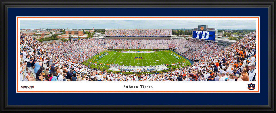 Auburn Tigers Football Panoramic Picture - Jordan-Hare Stadium Fan Cave Decor by Blakeway Panoramas