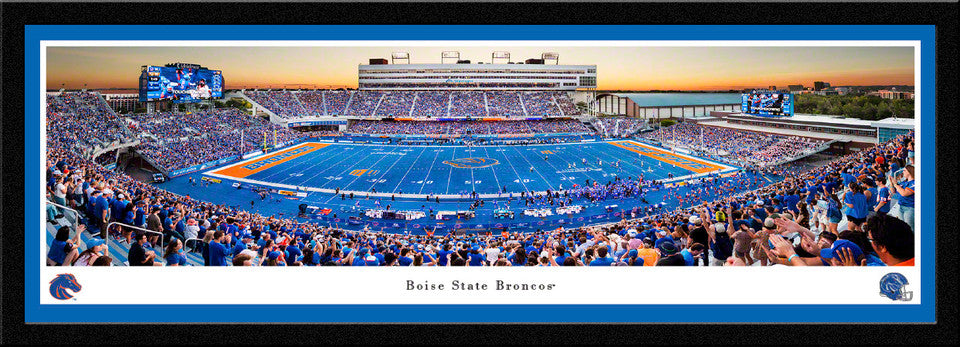 Boise State Broncos Panoramic Picture - Albertsons Stadium Fan Cave Decor by Blakeway Panoramas