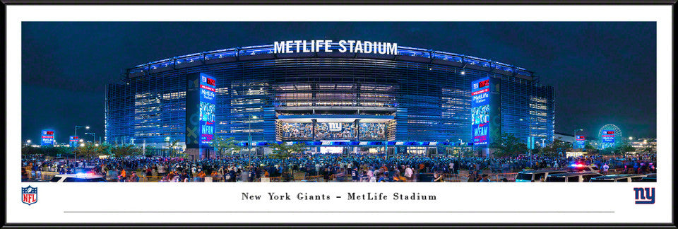 New York Giants Panoramic Picture - MetLife Stadium Fan Cave Decor by Blakeway Panoramas