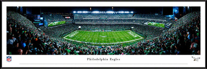 Philadelphia Eagles panoramic photo of Lincoln Financial Field, framed NFL fan cave wall art by Blakeway Panoramas.