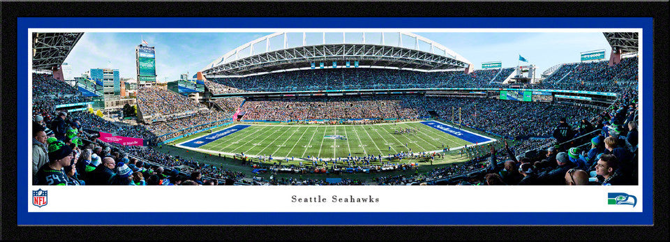 Seattle Seahawks Throwback Game 50 Yd Panoramic Picture - Lumen Field NFL Fan Cave Decor by Blakeway Panoramas