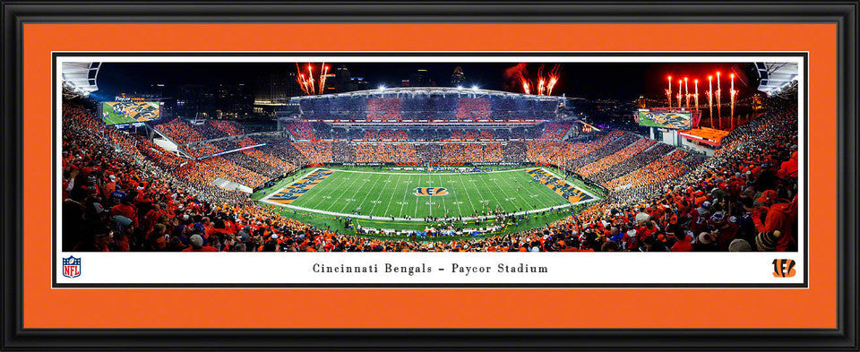 Cincinnati Bengals Stripe the Jungle Panoramic Picture - Paycor Stadium NFL Fan Cave Decor by Blakeway Panoramas