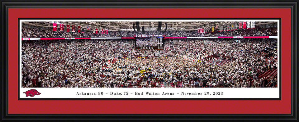 Arkansas Razorbacks Basketball Panorama - Storm the Court Bud Walton Arena by Blakeway Panoramas