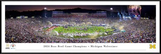 2024 Rose Bowl Champions Panoramic Picture - Michigan Wolverines by Blakeway Panoramas