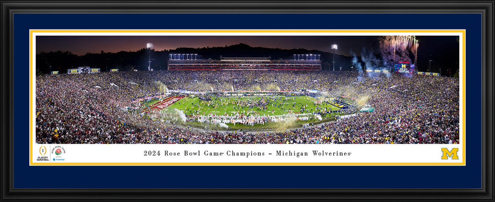 2024 Rose Bowl Champions Panoramic Picture - Michigan Wolverines by Blakeway Panoramas