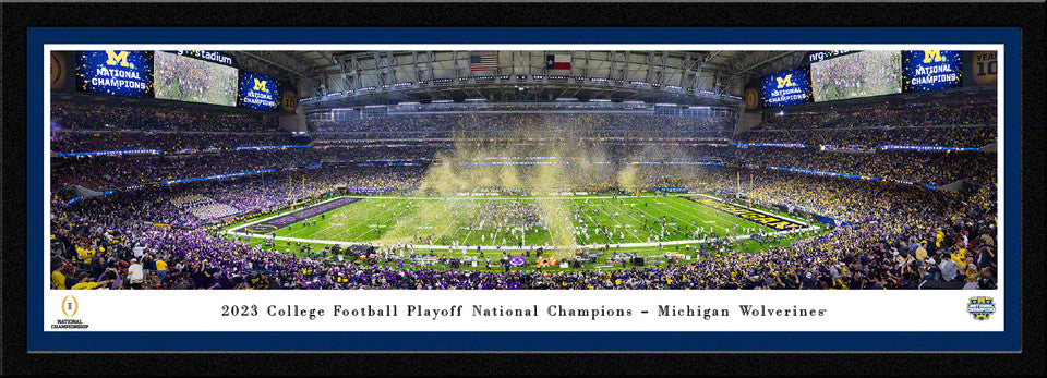 2024 College Football Playoff National Championship Game Celebration Panoramic Picture - Michigan Wolverines by Blakeway Panoramas