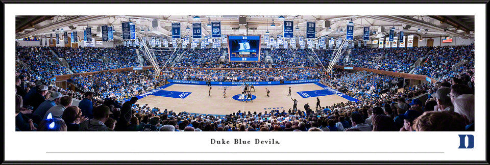 Duke Blue Devils Men's Basketball Panoramic Picture - Cameron Indoor Stadium Fan Cave Decor by Blakeway Panoramas (Copy)