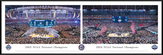 UConn Huskies Panoramic Picture - Back-2-Back NCAA Basketball National Champions by Blakeway Panoramas