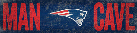 New England Patriots Distressed Man Cave Sign by Fan Creations