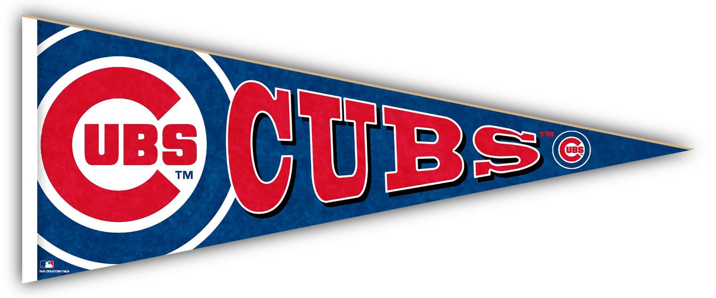 Chicago Cubs 24" Wood Pennant by Fan Creations