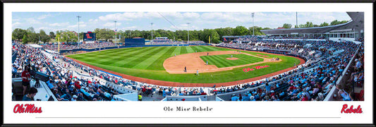 Ole Miss Rebels Baseball Panoramic Fan Cave Decor - Oxford-University Stadium / Swayze Field Picture Blakeway Worldwide Panoramas