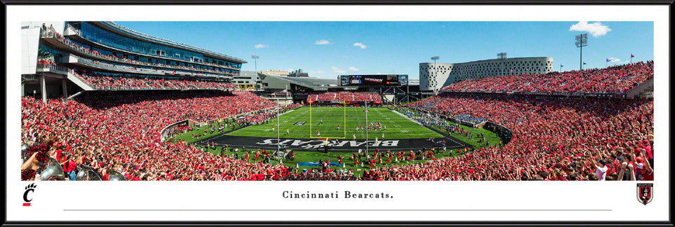 Cincinnati Bearcats End Zone Panoramic Picture - Nippert Stadium Fan Cave Decor by Blakeway Panoramas