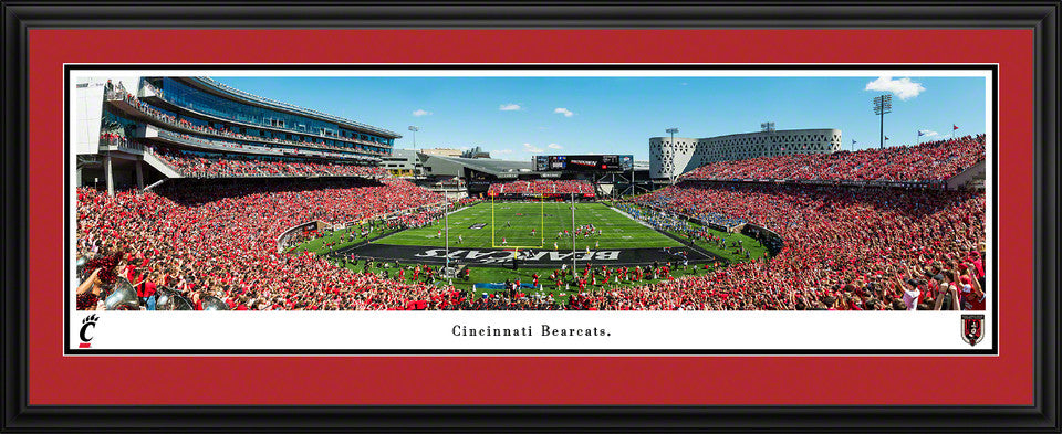 Cincinnati Bearcats End Zone Panoramic Picture - Nippert Stadium Fan Cave Decor by Blakeway Panoramas