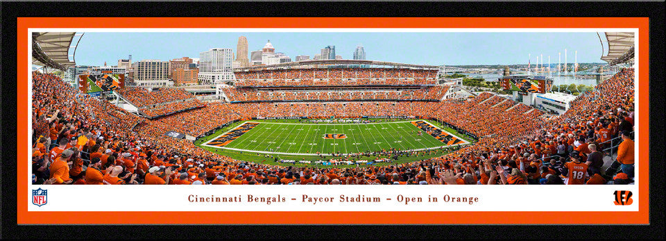 Cincinnati Bengals Orange Out Panoramic Picture - Paycor Stadium NFL Fan Cave Decor by Blakeway Panoramas