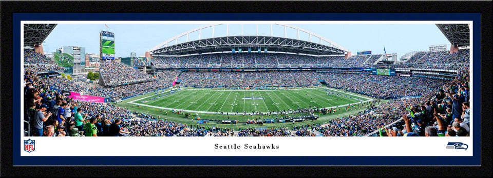 Seattle Seahawks Lumen Field Panoramic Picture - NFL Fan Cave Decor by Blakeway Panorama