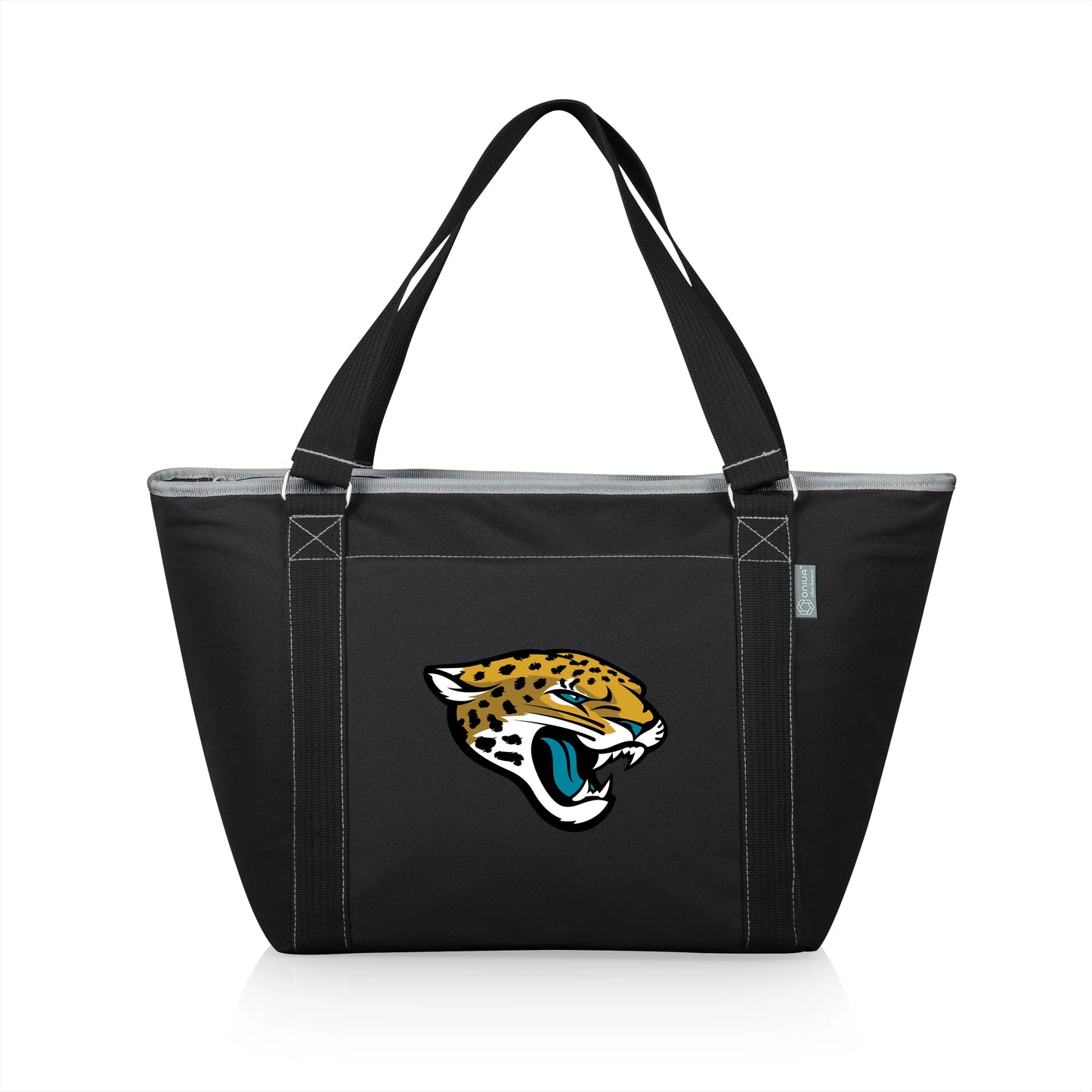 Jacksonville Jaguars NFL Topanga Cooler Tote Bag, 24-can insulated soft-sided cooler, black, officially licensed.
