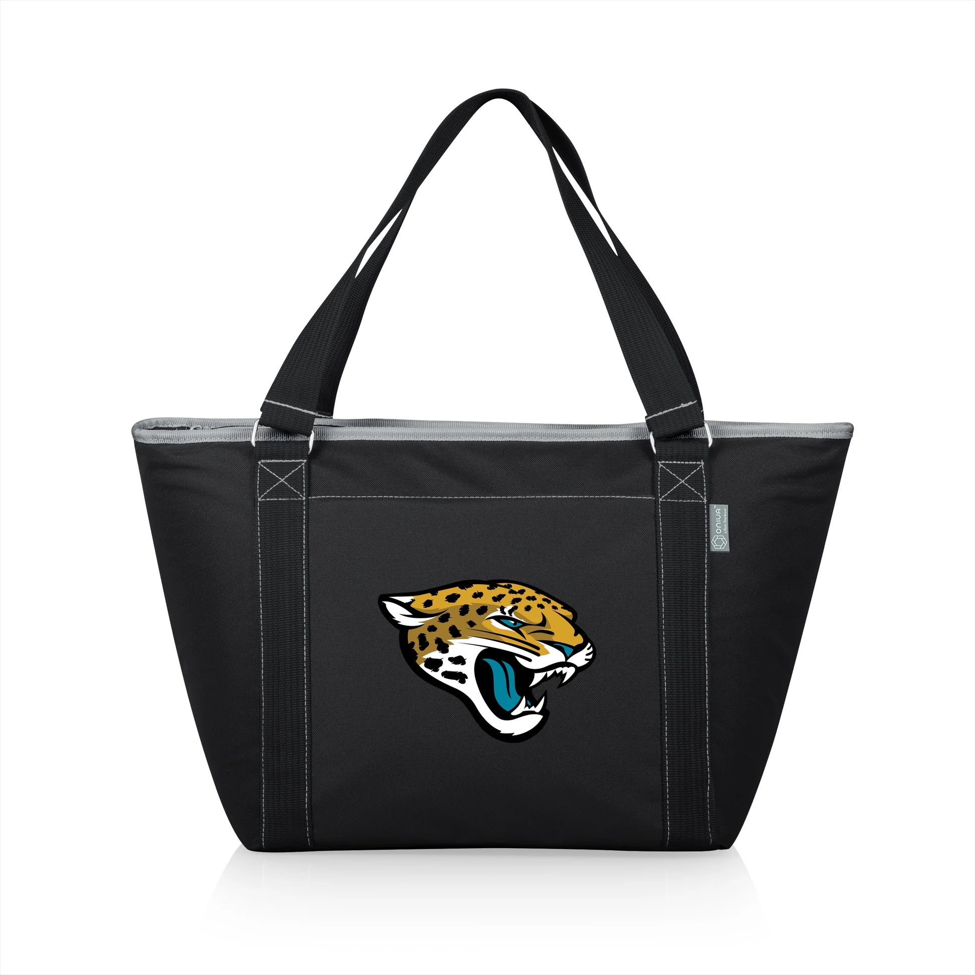 Jacksonville Jaguars NFL Topanga Cooler Tote Bag, 24-can insulated soft-sided cooler, black, officially licensed.