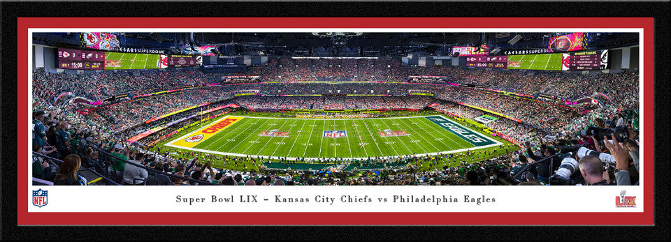 2025 Super Bowl LIX Kickoff Panoramic Picture - Kansas City Chiefs vs. Philadelphia Eagles by Blakeway Panoramas