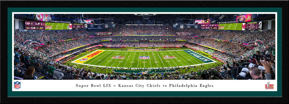 2025 Super Bowl LIX Kickoff Panoramic Picture - Kansas City Chiefs vs. Philadelphia Eagles by Blakeway Panoramas
