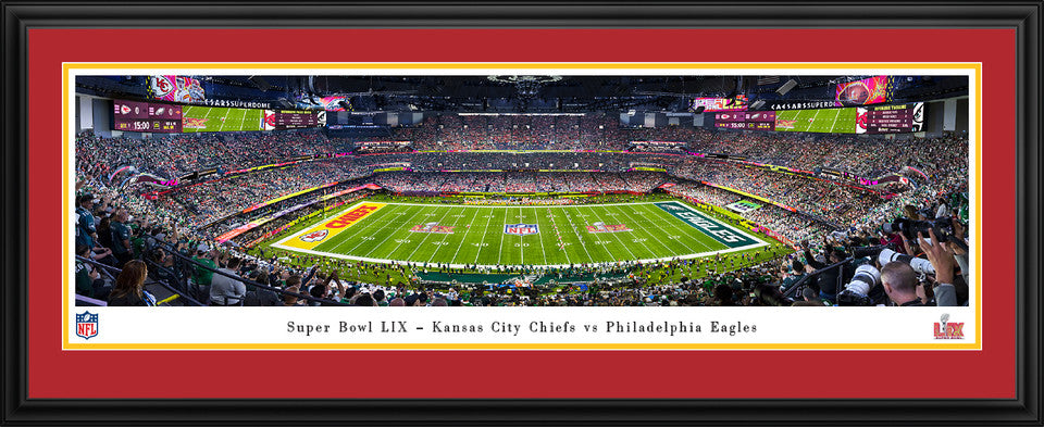 2025 Super Bowl LIX Kickoff Panoramic Picture - Kansas City Chiefs vs. Philadelphia Eagles by Blakeway Panoramas
