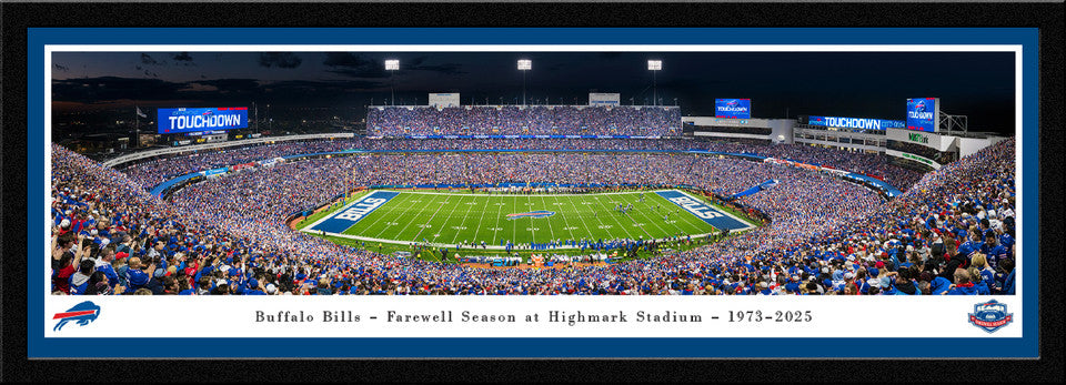 Buffalo Bills Panoramic Picture - Final Season at Highmark Stadium Fan Cave Decor by Blakeway Panoramas