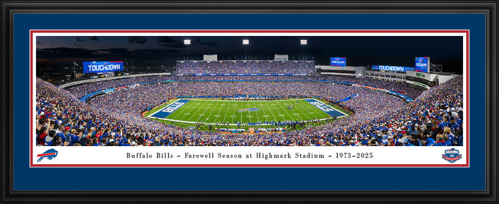 Buffalo Bills Panoramic Picture - Final Season at Highmark Stadium Fan Cave Decor by Blakeway Panoramas