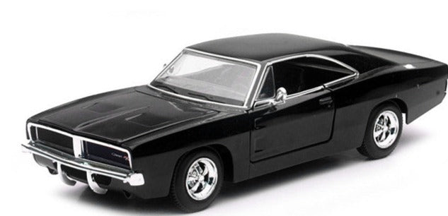 1969 Dodge Charger R/T Black "Muscle Car Collection" 1/25 Diecast Model Car by New Ray