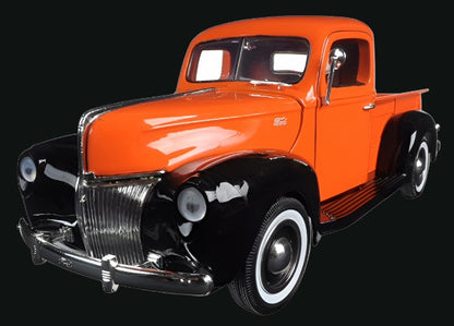 1940 Ford Pickup Truck Orange "Timeless Classics" 1/18 Diecast Model Car by Motormax