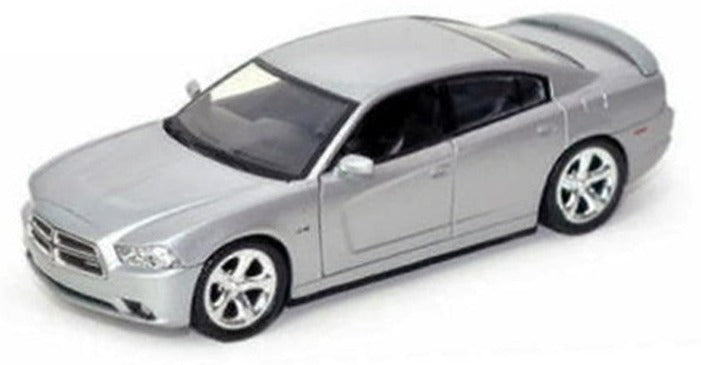 2011 Dodge Charger R/T Hemi Silver 1/24 Diecast Model Car by Motormax