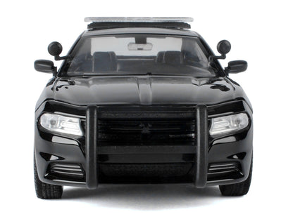 2023 Dodge Charger Pursuit Police Car Black and White "Law Enforcement and Public Service" Series 1/24 Diecast Model Car by Motormax