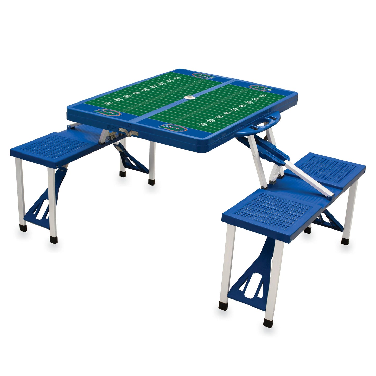 Florida Gators Field Design Portable Camping / Picnic / Tailgating Folding Table with Seats by Picnic Time