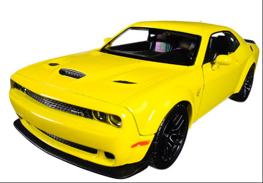 2018 Dodge Challenger SRT Hellcat Widebody Yellow 1/24 Diecast Model Car by Motormax