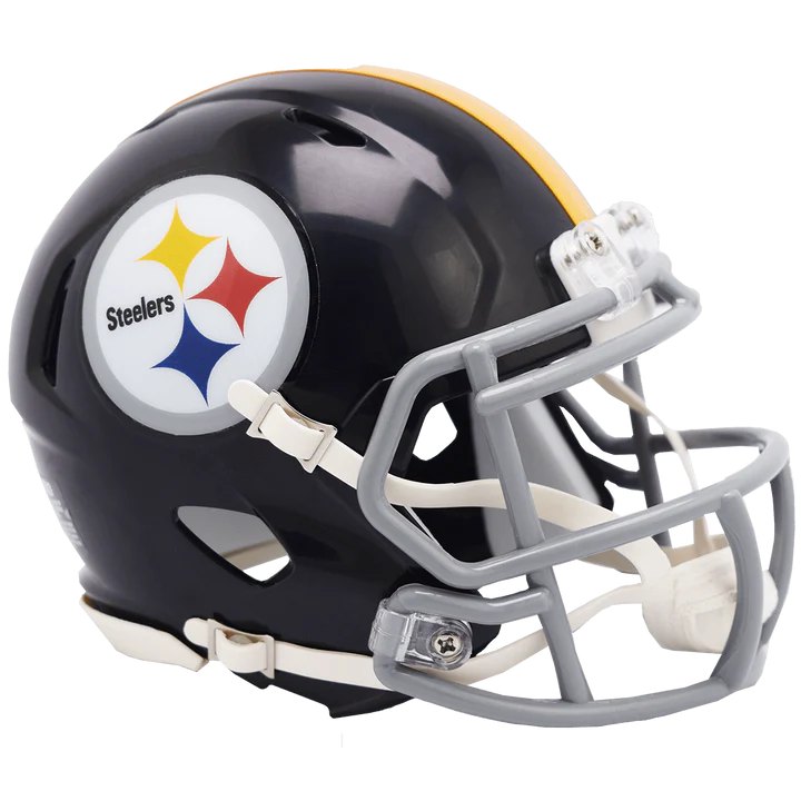 Pittsburgh Steelers Throwback Mini Speed Helmet by Riddell, 5.5" collectible perfect for autographs and display.
