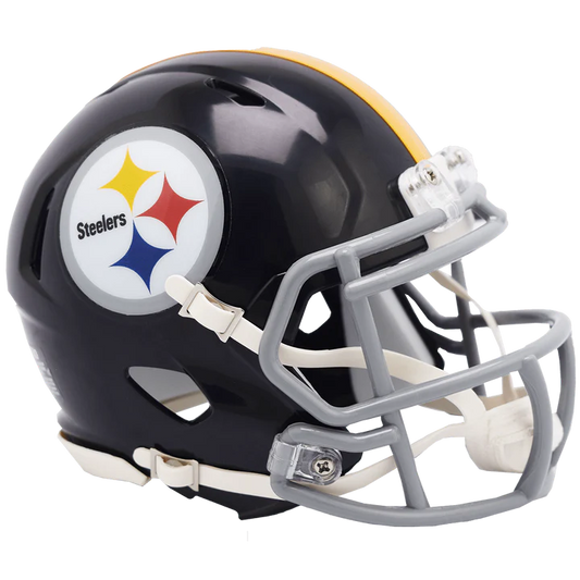 Pittsburgh Steelers Throwback Mini Speed Helmet by Riddell, 5.5" collectible perfect for autographs and display.