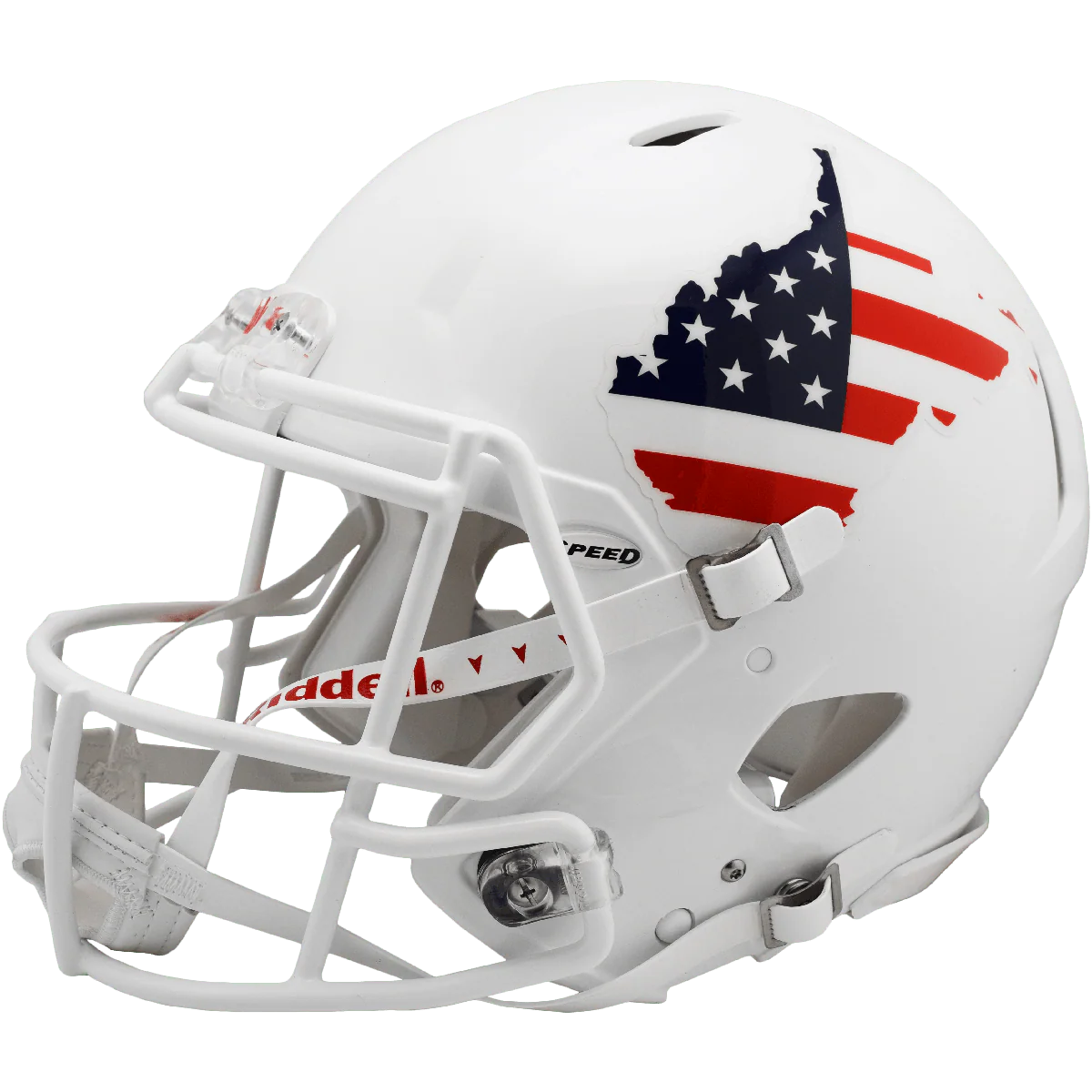 West Virginia Mountaineers Stars & Stripes Replica Mini Speed Helmet by Riddell