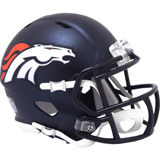Denver Broncos NFL 2024 speed mini helmet Riddell 5.5 inch half scale collectible autograph display