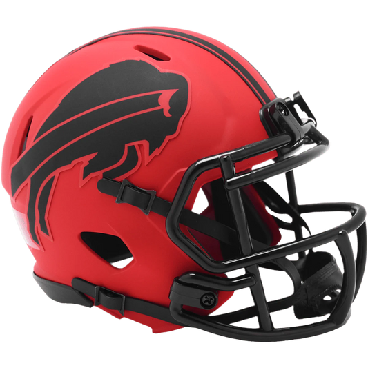 Buffalo Bills Rave Speed Mini Helmet by Riddell, half-scale collectible perfect for autographs and display.