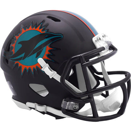 Miami Dolphins 2025 Rivalries NFL Speed Mini Helmet by Riddell, half-scale collectible for autographs.
