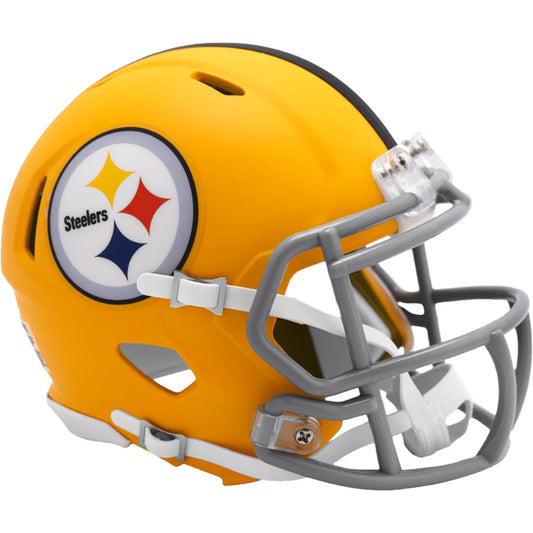Pittsburgh Steelers 2025 NFL Mini Speed Helmet by Riddell, 5.5" collectible perfect for autographs or display.