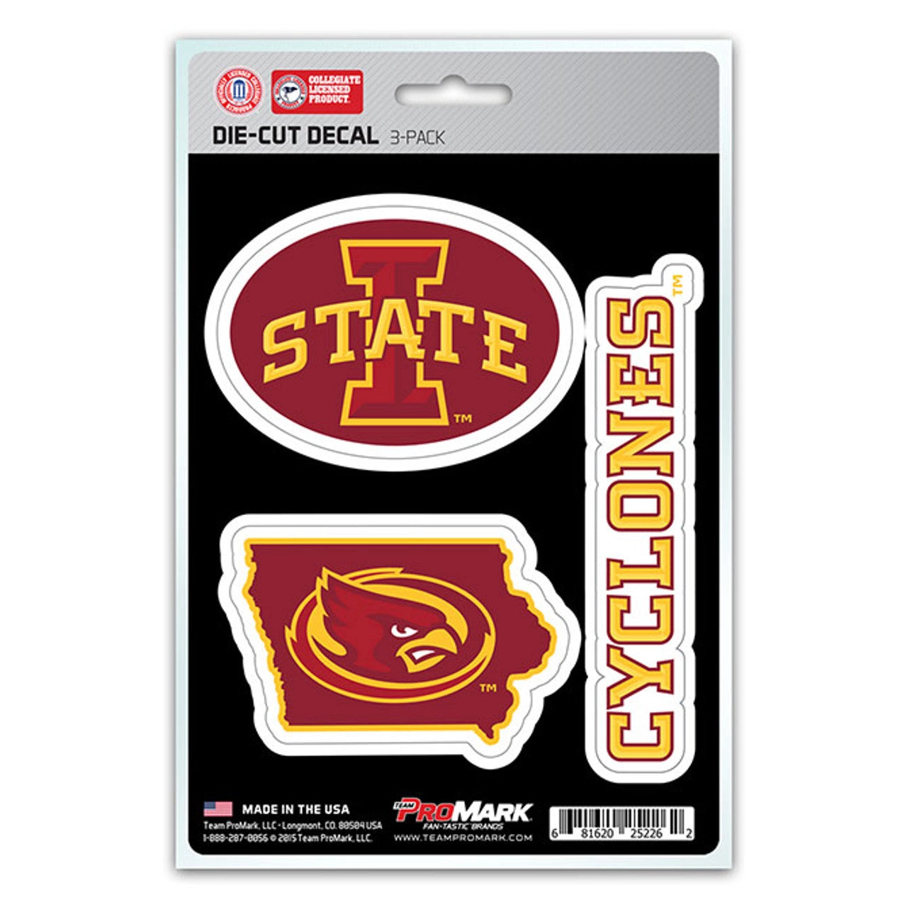 Iowa State Cyclones 3 pack Die Cut Team Decals by Team Promark