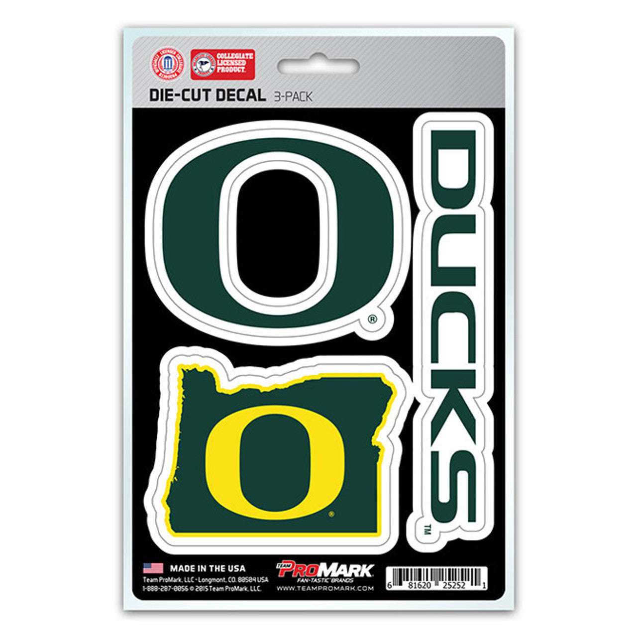 Oregon Ducks 3 pack Die Cut Team Decals by Team Promark