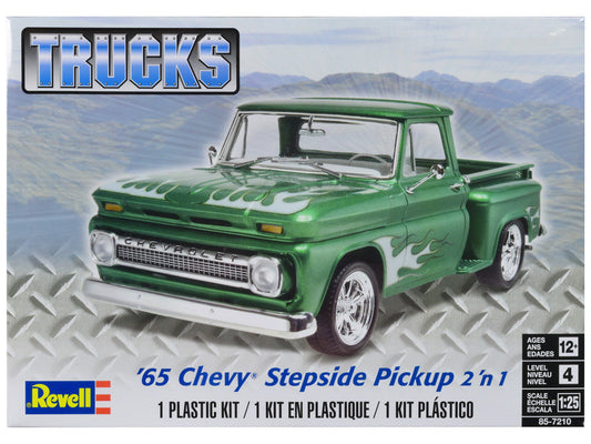 1965 Chevrolet Stepside Pickup Truck 2-in-1 Kit 1/25 Scale {Skill Level 4} Model Kit by Revell