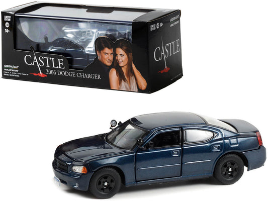 2006 Dodge Charger Police Midnight Blue Pearlcoat "Detective Kate Beckett - Castle" (2009-2016) TV Series 1/43 Diecast Model Car by Greenlight