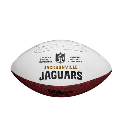 Jacksonville Jaguars full-size autographable football with team logo and white panels by Wilson