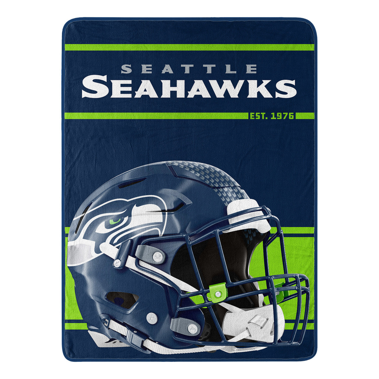 Seattle Seahawks 46" x 60" Micro Raschel Run Design Blanket Rolled by Northwest