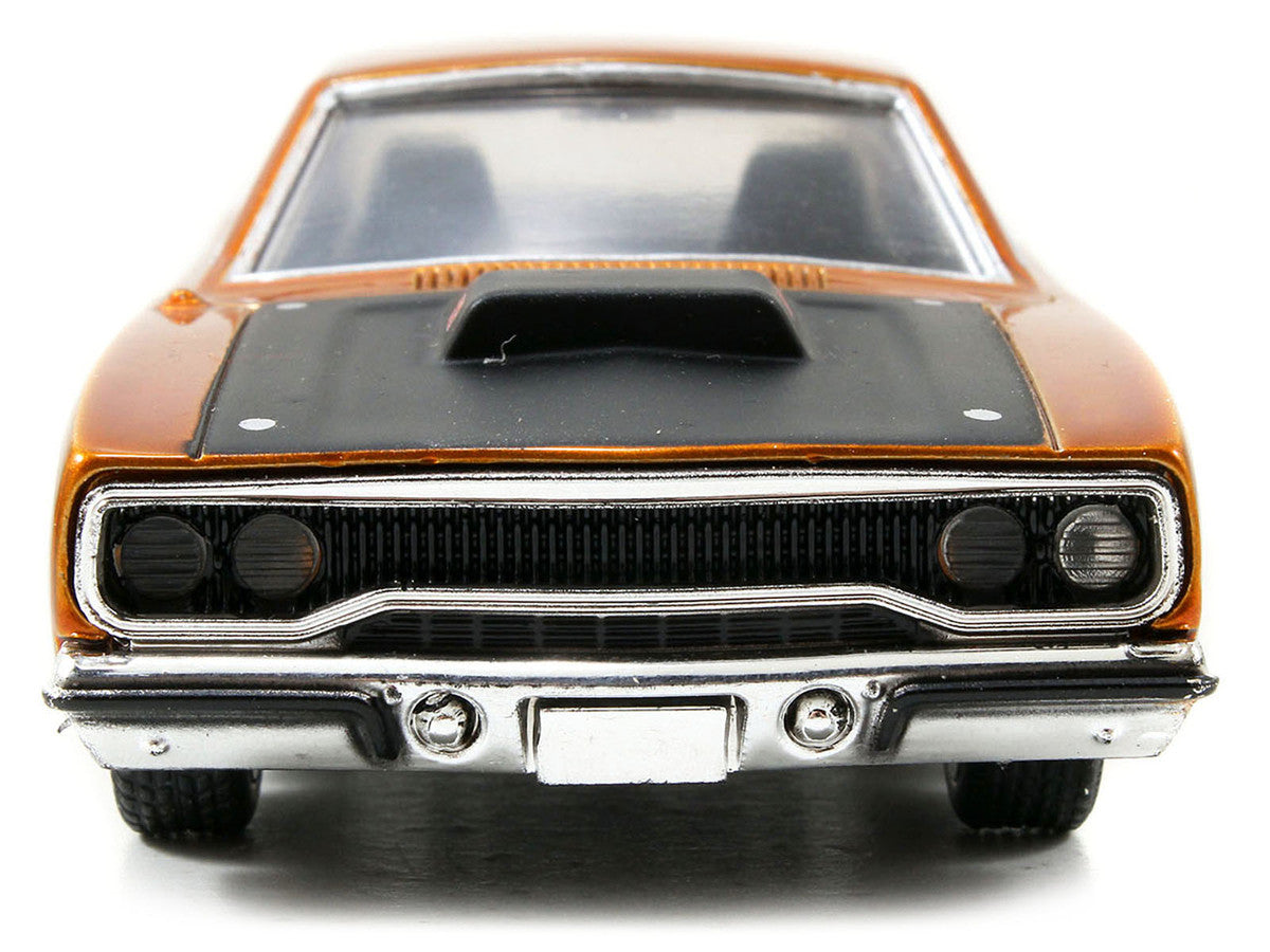 Dom's Plymouth Road Runner Orange Metallic with Matt Black Hood "Fast & Furious" Series 1/32 Diecast Model Car by Jada