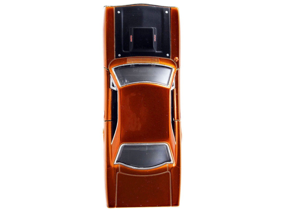 Dom's Plymouth Road Runner Orange Metallic with Matt Black Hood "Fast & Furious" Series 1/32 Diecast Model Car by Jada
